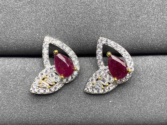 A785 Ruby Earrings