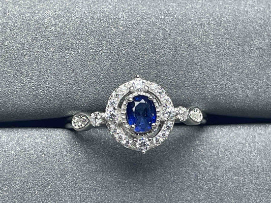 A1008 Blue Sapphire Ring