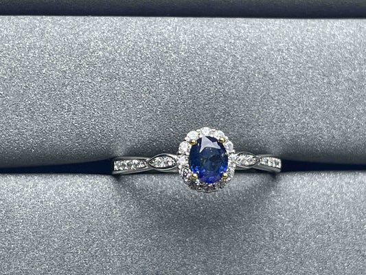 A1020 Blue Sapphire Ring