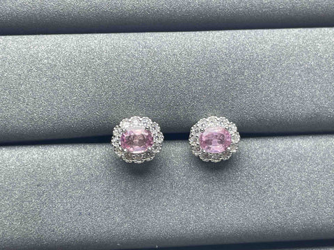 A1075 Pink Sapphire Earrings