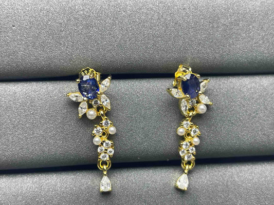 A1078 Blue Sapphire Earrings