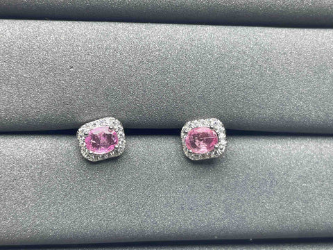 A1079 Pink Sapphire Earrings