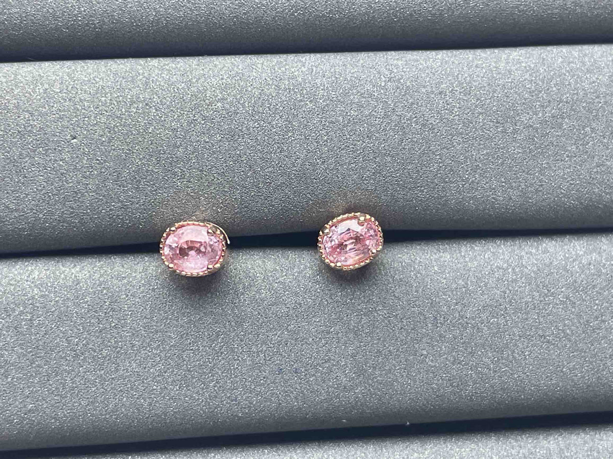 A1082 Pink Sapphire Earrings