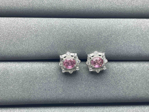 A1084 Pink Sapphire Earrings