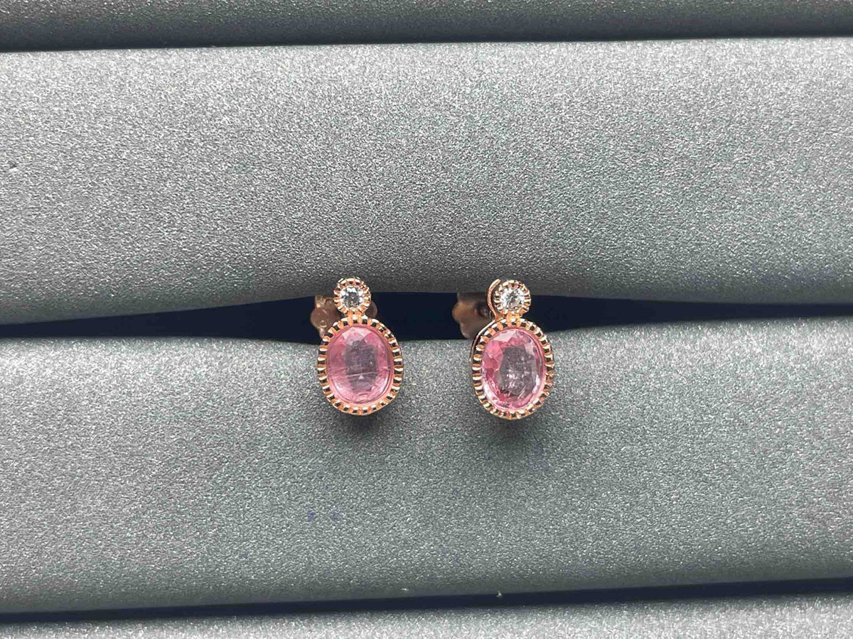 A1085 Pink Sapphire Earrings