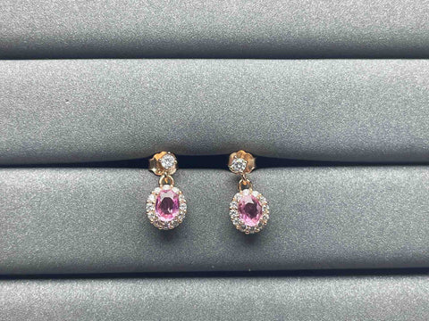 A1086 Pink Sapphire Earrings