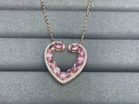 A1217 Pink Sapphire Necklace