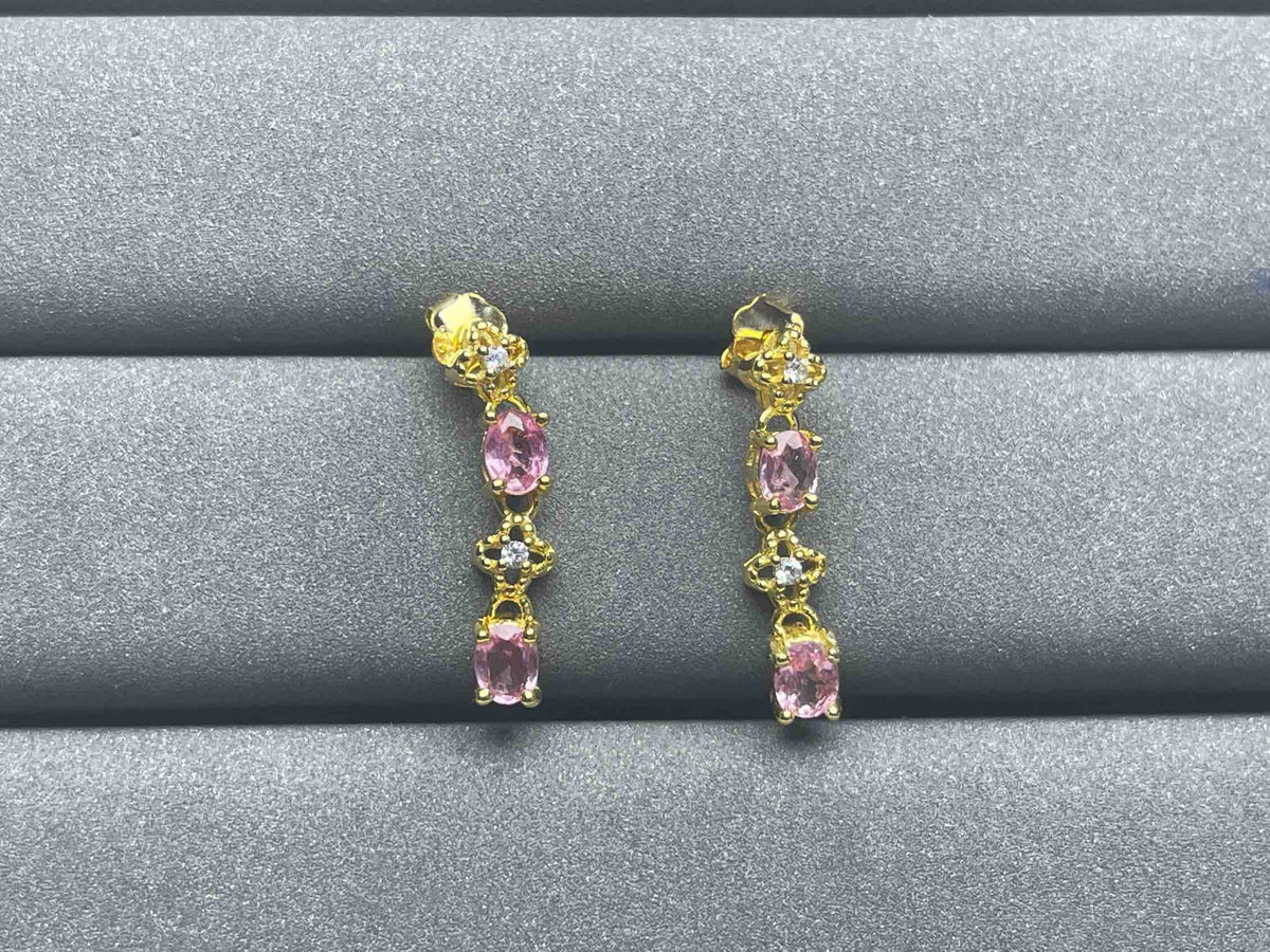 A1222 Pink Sapphire Earrings