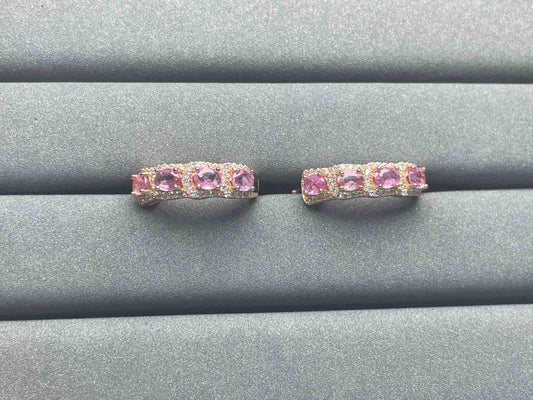 A1223 Pink Sapphire Earrings