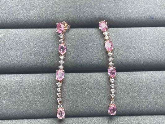 A1224 Pink Sapphire Earrings