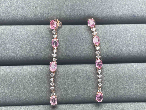 A1224 Pink Sapphire Earrings