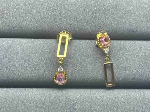 A1226 Pink Sapphire Earrings