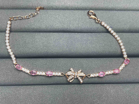 A1232 Pink Sapphire Bracelet