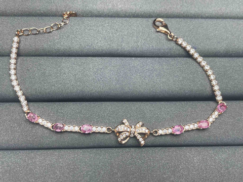 A1232 Pink Sapphire Bracelet