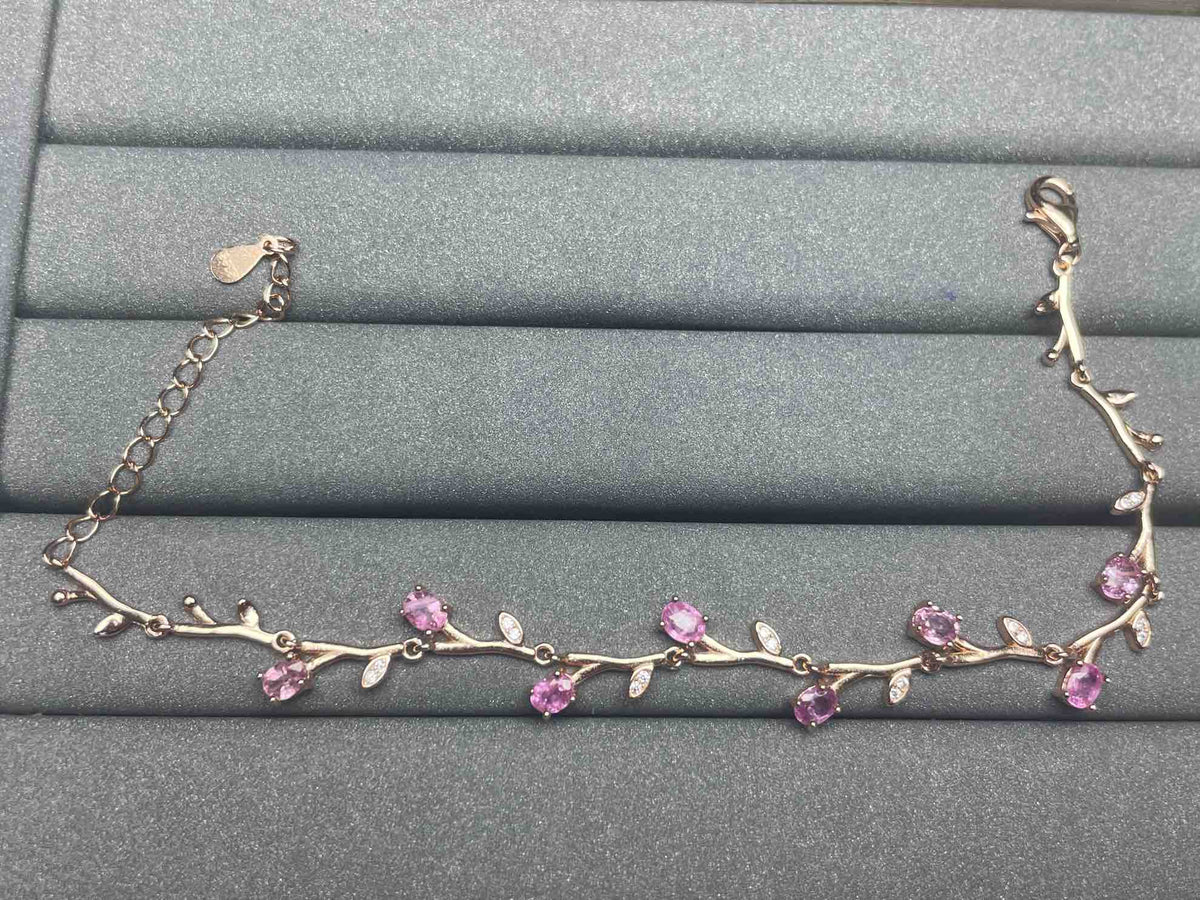 A1233 Pink Sapphire Bracelet