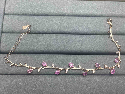 A1233 Pink Sapphire Bracelet