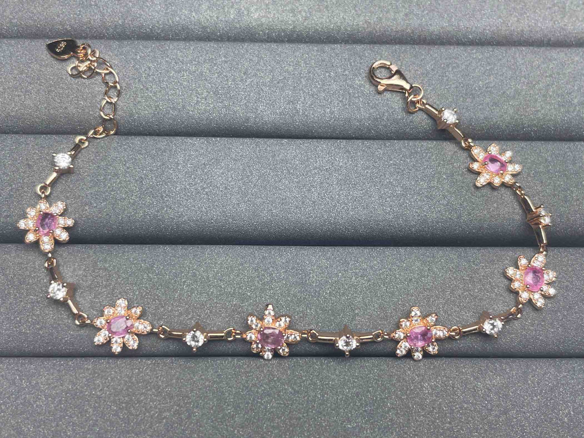 A1234 Pink Sapphire Bracelet