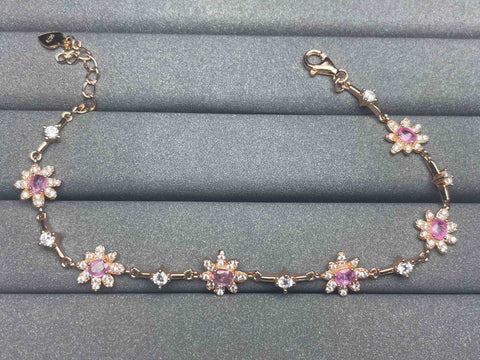 A1234 Pink Sapphire Bracelet