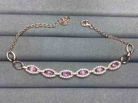 A1235 Pink Sapphire Bracelet