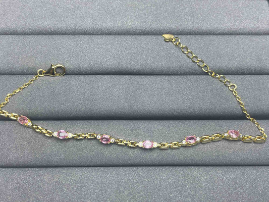 A1236 Pink Sapphire Bracelet