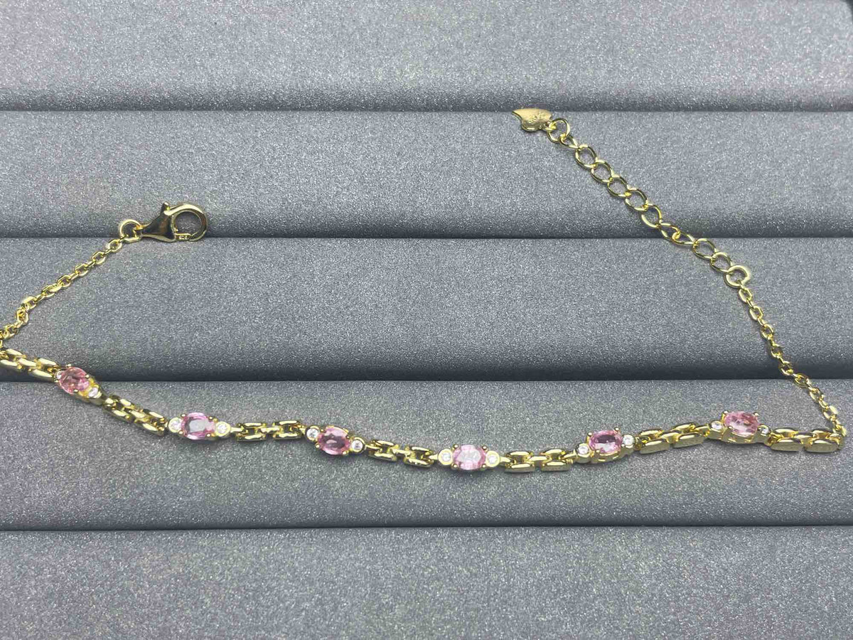 A1236 Pink Sapphire Bracelet