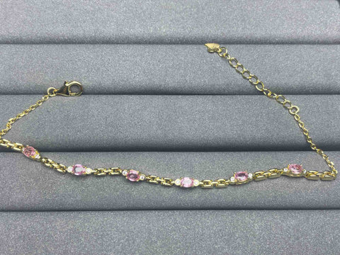 A1236 Pink Sapphire Bracelet