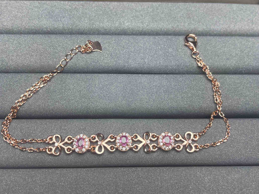A1237 Pink Sapphire Bracelet