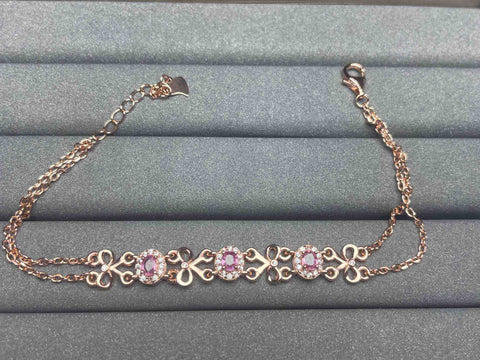 A1237 Pink Sapphire Bracelet