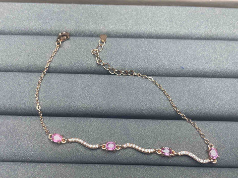 A1239 Pink Sapphire Bracelet