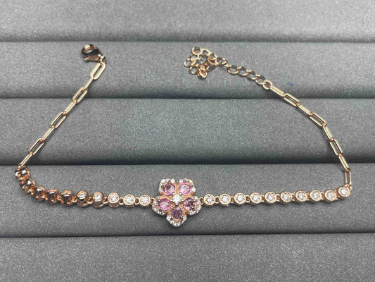 A1241 Pink Sapphire Bracelet
