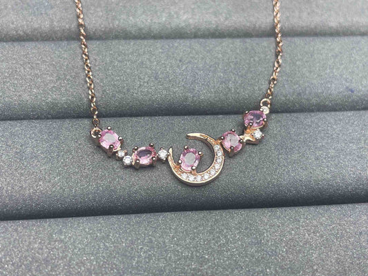 A1243 Pink Sapphire Necklace