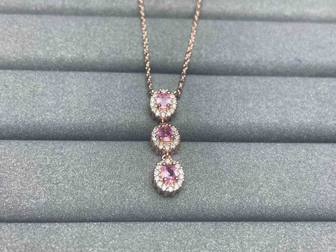 A1244 Pink Sapphire Necklace