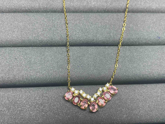 A1245 Pink Sapphire Necklace