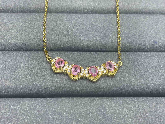 A1247 Pink Sapphire Necklace