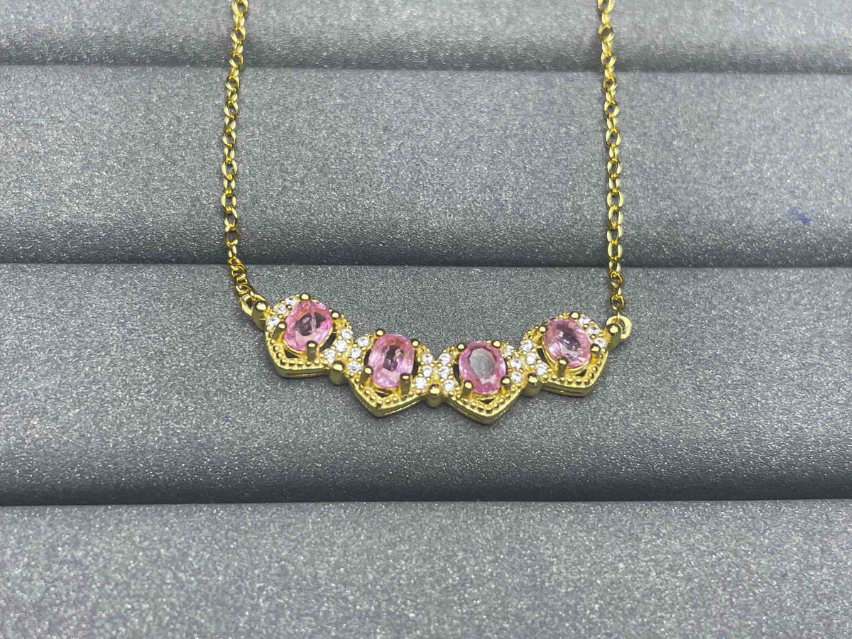 A1247 Pink Sapphire Necklace