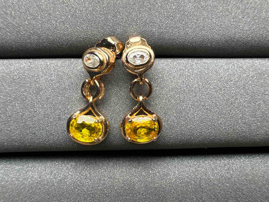 A1299 Golden Sapphire Earrings