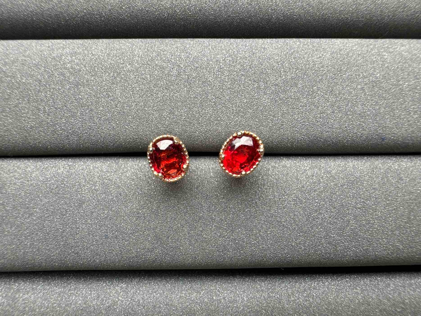 A1301 Red Sapphire Earrings
