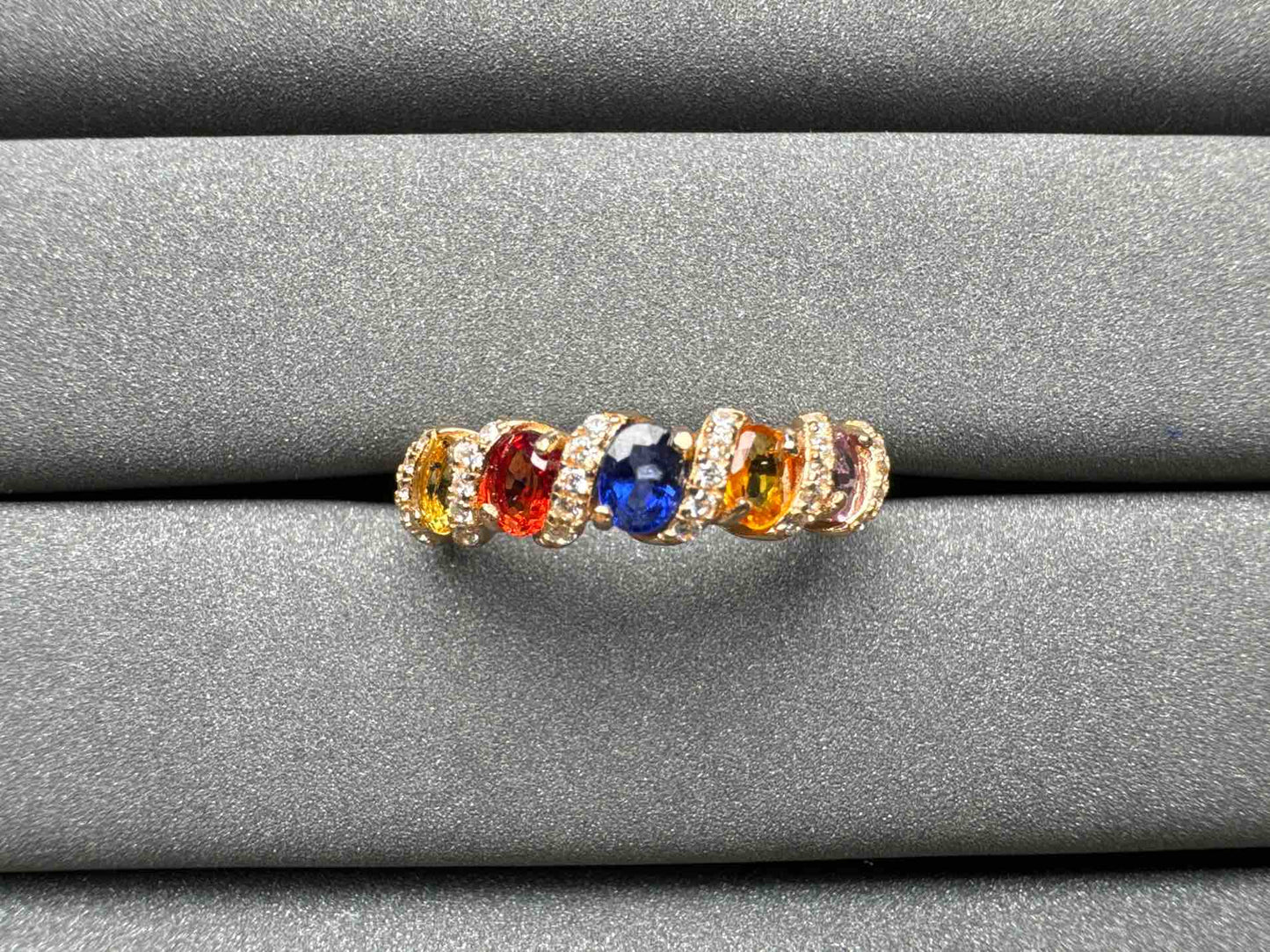 A1304 Colorful Sapphire Ring