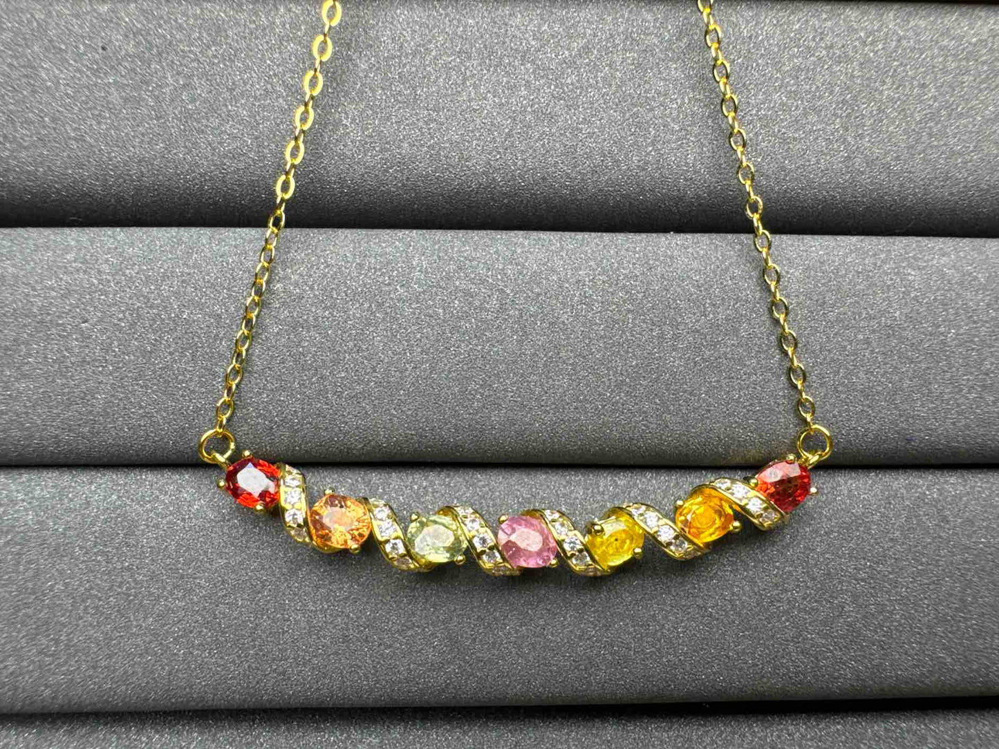 A1309 Colorful Sapphire Necklace