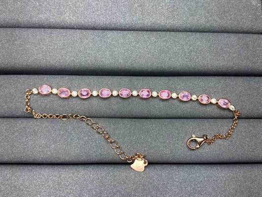 A1318 Pink Sapphire Bracelet