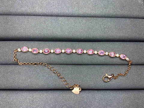 A1318 Pink Sapphire Bracelet