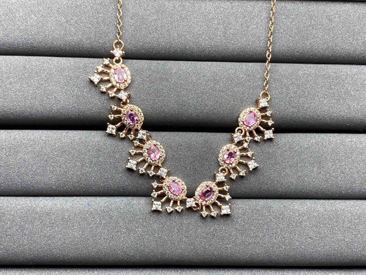 A1320 Pink Sapphire Necklace