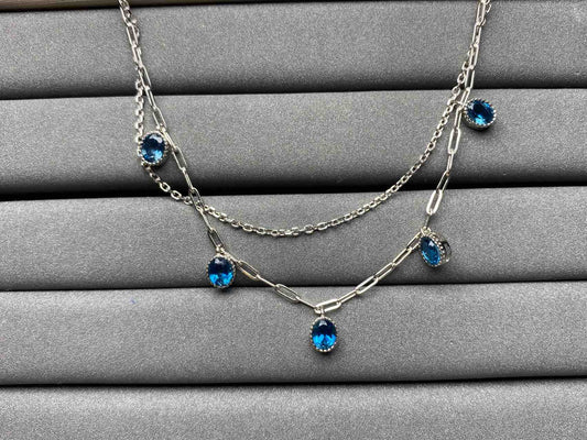 A1338 Blue Sapphire Necklace