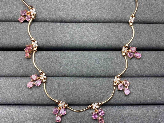 A1346 Pink Sapphire Necklace