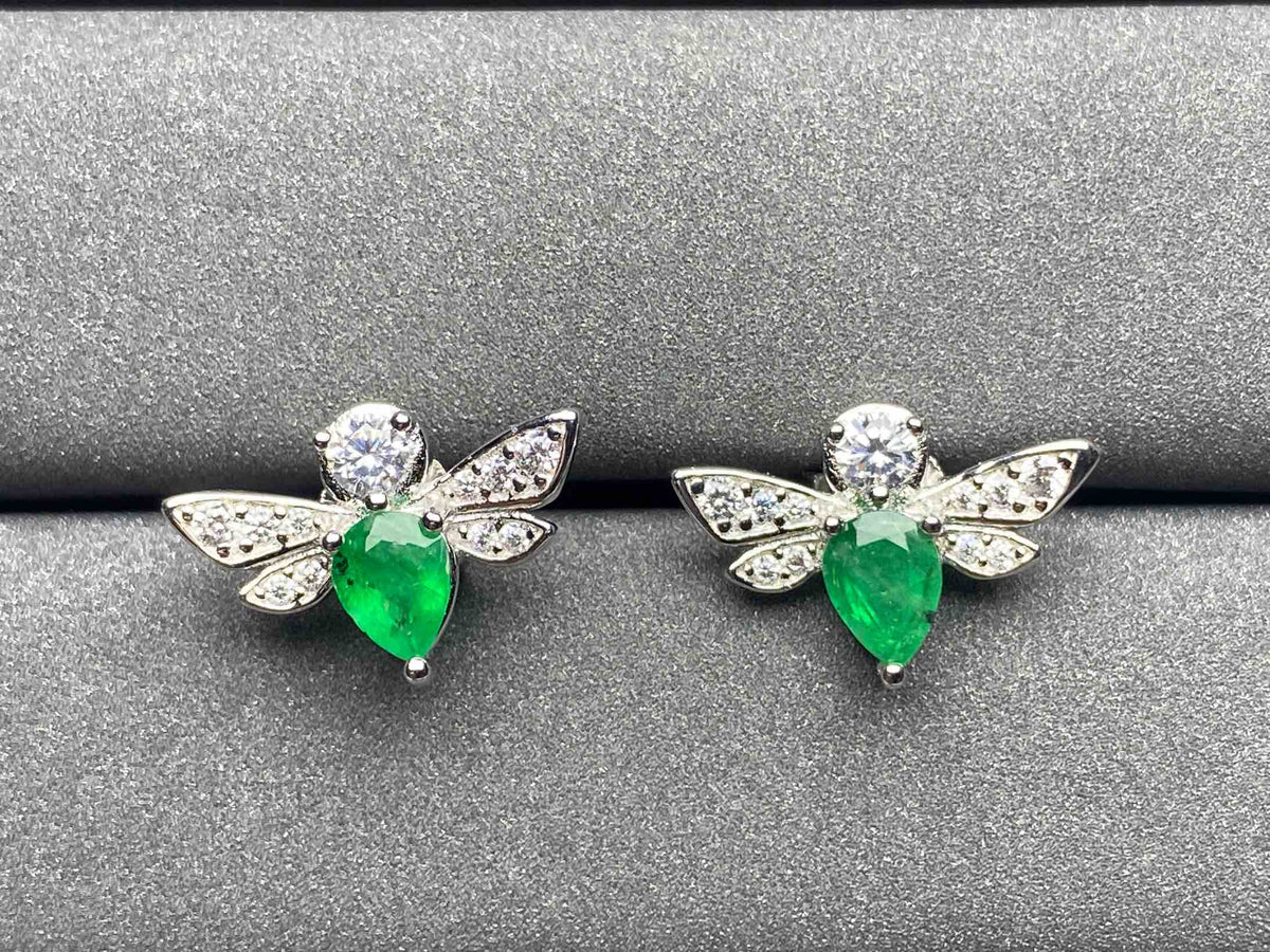 A136 Emerald Earrings