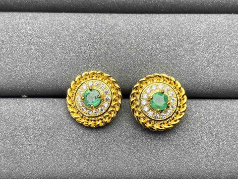 A154 Emerald Earrings