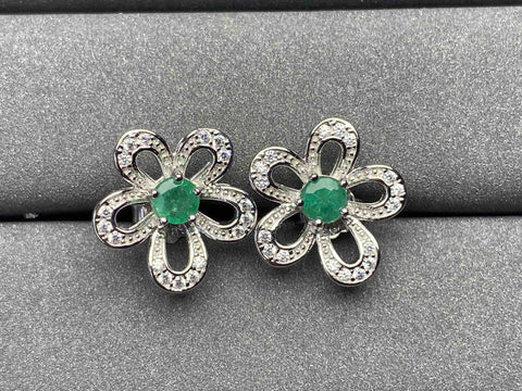 A156 Emerald Earrings