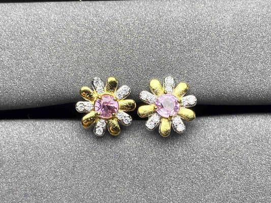 A1593 Pink Sapphire Earrings