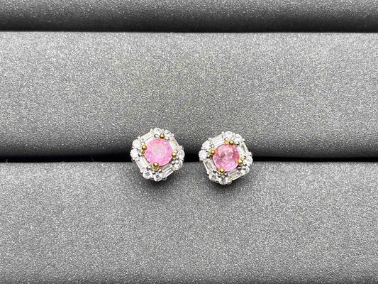 A1596 Pink Sapphire Earrings