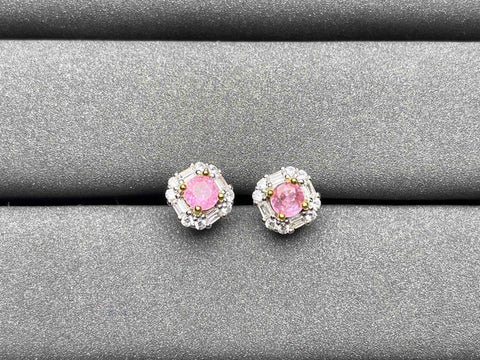 A1596 Pink Sapphire Earrings